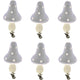 Decoratie paddenstoelen op clip grijs 9 cm set van 6 | 12 stuks