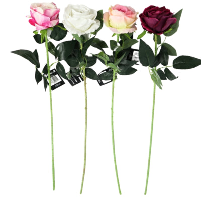 Load image into Gallery viewer, Kunstbloem roos 76 cm 4 assorti | 24 stuks
