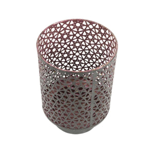 Casablanca windlicht zwart paars 20 cm | 4 stuks
