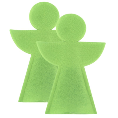 Load image into Gallery viewer, Kerst flesdecoratie engel vilt groen 36 cm set van 2 | 12 stuks
