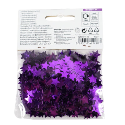 Load image into Gallery viewer, Amscan confetti sterren metallic paars 14 g | 48 stuks
