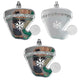 Kersthanger muts zilverkleurig 8 cm set van 3 | 24 stuks