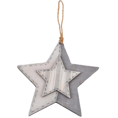 Load image into Gallery viewer, Ngk hanger star grijs 19 cm | 24 stuks
