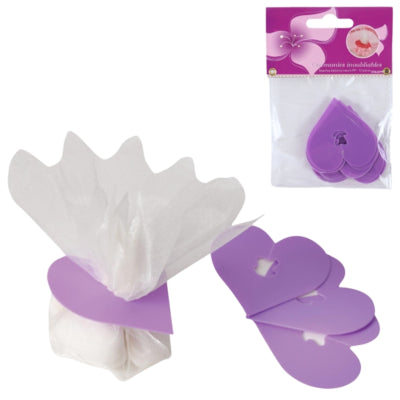 Load image into Gallery viewer, Sluitclips hartvorm paars 5 cm 12 stuks | 48 stuks
