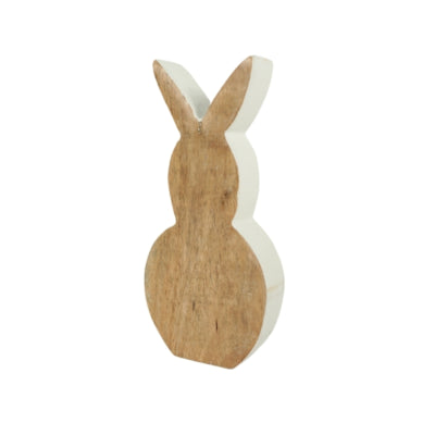 Load image into Gallery viewer, Figuur haas hout wit 18 cm | 24 stuks

