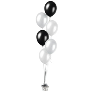 Amscan ballongewicht cadeau zilverkleurig 8 cm | 24 stuks