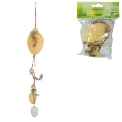 Load image into Gallery viewer, Hanger pasen eieren geel 35 cm | 30 stuks
