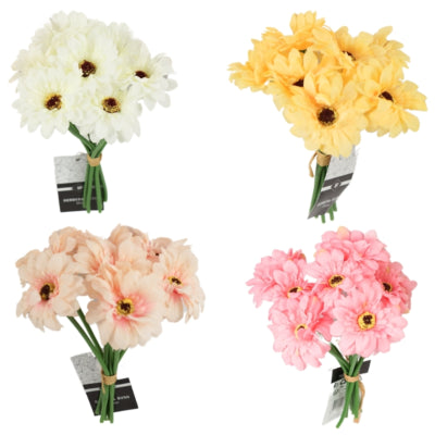 Load image into Gallery viewer, Kunstbloemen gerbera 7 bloemen 23 cm 4 assorti | 24 stuks

