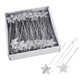 Decoratie steker ster wit transparant 40 cm 72 stuks | 6 stuks