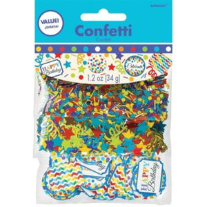 Amscan confetti happy birthday mix 34 gr. | 24 stuks