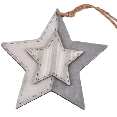 Ngk hanger star grijs 19 cm | 24 stuks