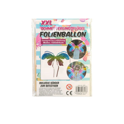 Load image into Gallery viewer, Folieballon vlinder vleugels regenboog 100 cm | 24 stuks
