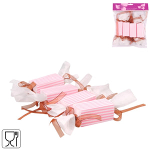 Geschenkverpakking candy roze set van 4 | 24 stuks