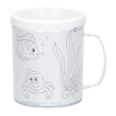 Kleur je eigen beker zeedieren 250 ml | 36 stuks