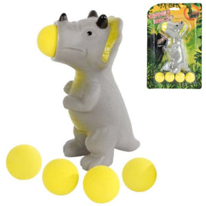 Dinoworld dinosaurus popper met 5 balletjes 14 cm | 12 stuks