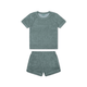 Leopard | groen jongens set strand - terry