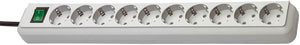 Brennenstuhl eco-line stekkerdoos met schakelaar 10-voudig lichtgrijs 3m h05vv-f 3g1,5