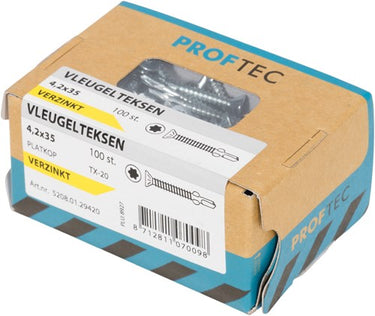 Proftec gipsplaatschroef gefosfateerd hi lo ph2 3.9x25 | 1000 stuks - 5234.45.21101