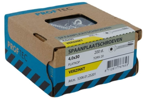 Load image into Gallery viewer, Proftec spaanplaatschroef 4.0x30 torx
