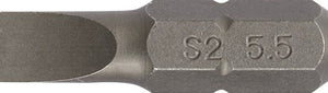 Promat tecwerk bit | voor sleufschroeven | 6,5 mm lengte 25 mm 1 4 inch c6,3 | snedesterkte 1,2 mm - 4000829107