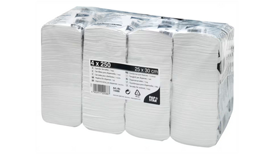 Servetten papstar 25x30cm wit