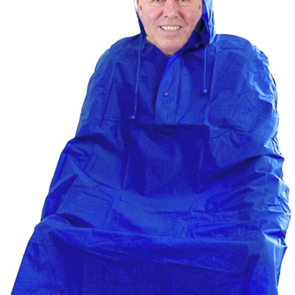 Regenponcho groot volwassen - assortiment geel en blauw