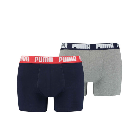 Puma Basic Boxershort Heren (Pack of 2) Grijs Blauw maat XL