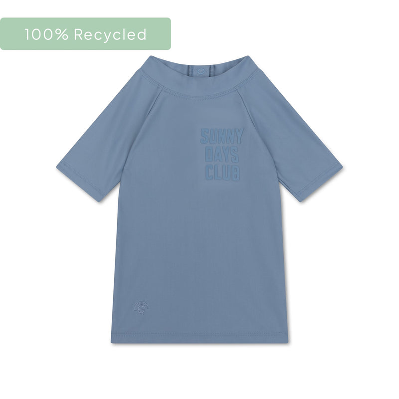 Load image into Gallery viewer, Pure tones | blauw uv zwemshirt met korte mouwen
