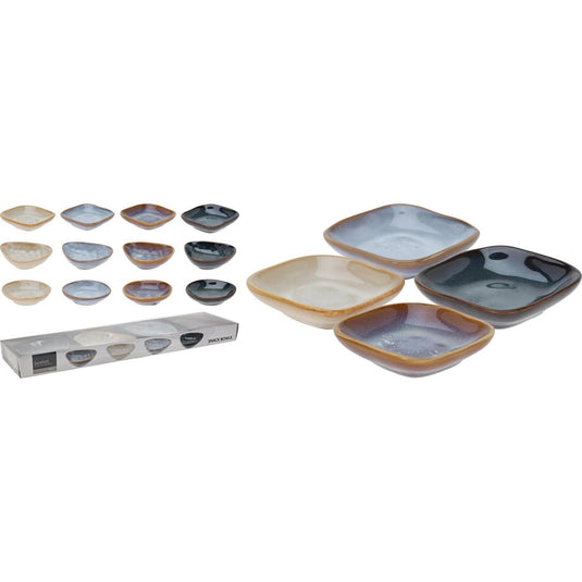 Excellent houseware snackschaal set van 4sts 3 ass.