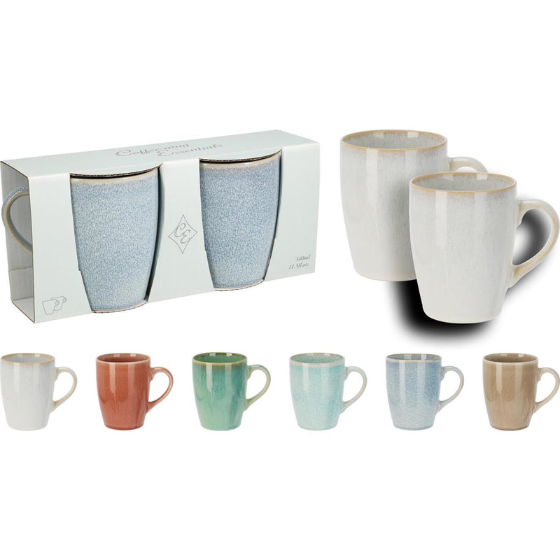 Chargez l'image dans la visionneuse de la galerie, Excellent houseware set a 2 mokken aardewerk gres 340ml

