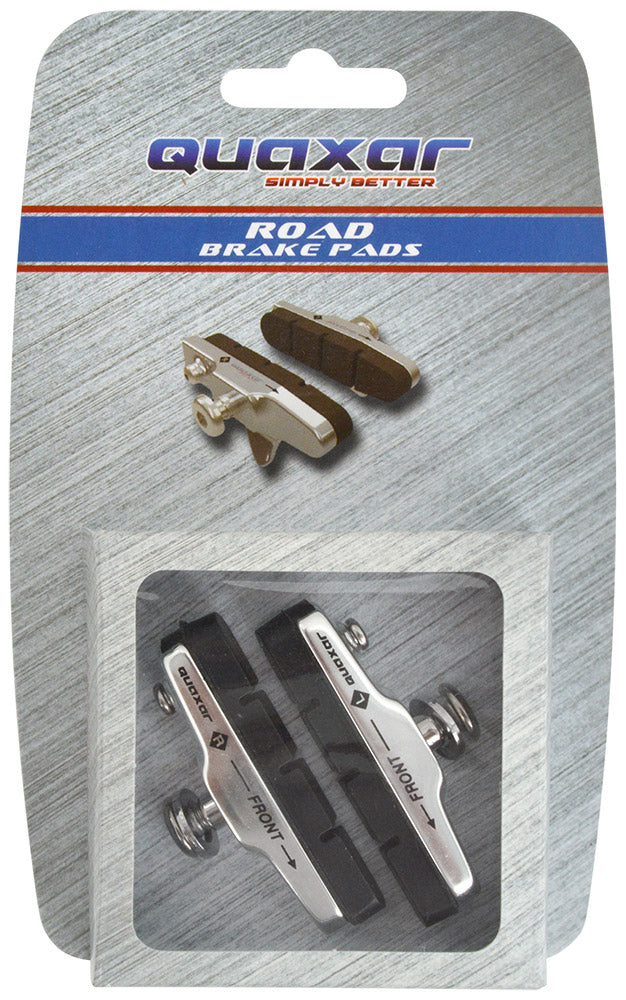 Load image into Gallery viewer, Quaxar shimano road alu cartridge brake shoes silver

