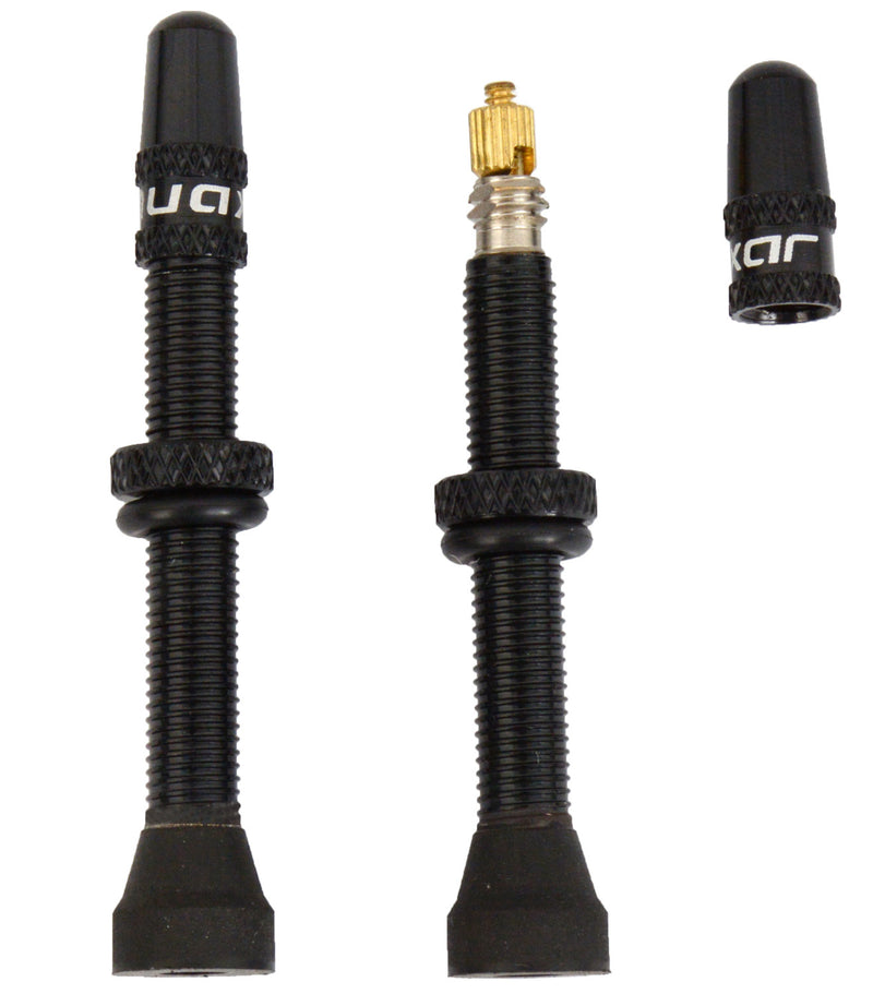 Load image into Gallery viewer, Quaxar tubeless valves universal aluminum black
