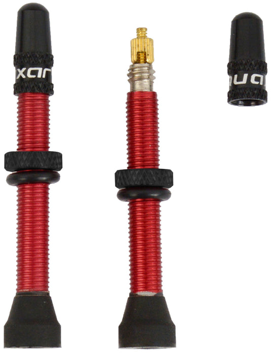 Quaxar tubeless valves universal aluminum red