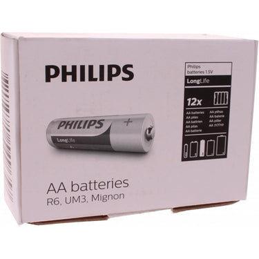 Philips batterijen longlife aa r6 doos a 12 blisters van 4 stuks