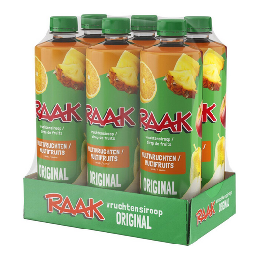 Raak vruchtensiroop multivruchten (6x 750ml)