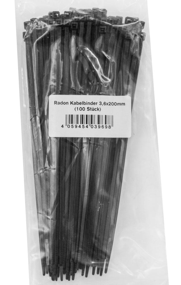 Load image into Gallery viewer, Radon cable tie 200x3.6mm (100 pieces)

