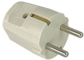 Enzo randaarde stekker bakeliet wit - 6140680