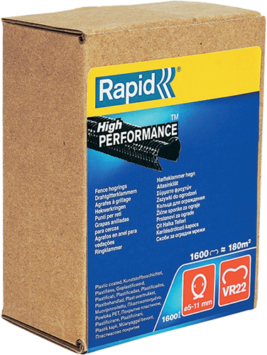 Load image into Gallery viewer, Rapid hekwerk hogringen vr22 | 1.600 stuks | zwart - 40017338
