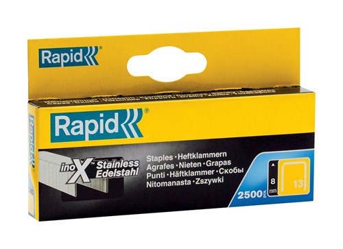 ギャラリービューアに画像をロードする, Rapid nr. 13 fijndraadnieten rvs 8 mm, 2.500 stuks - 11835626 - 11835626
