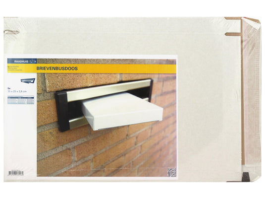Kangaro raadhuis brievenbusdoos - 250x350x28mm - wit - 5 stuks