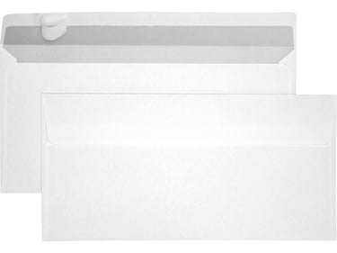 Raadhuis enveloppen 110x220 dl dienst plakstrip wit 80gr 25stuks zelfklevend