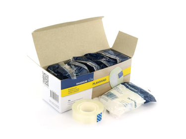 Raadhuis plakband transparant 15mmx33m 10 rolletjes in doos