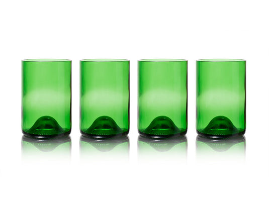 Rebottled glazen - 4-pack - green