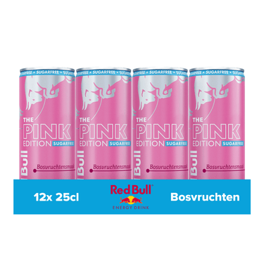 Red bull the pink edition sugarfree bosvruchtensmaak blik (12x 250ml)