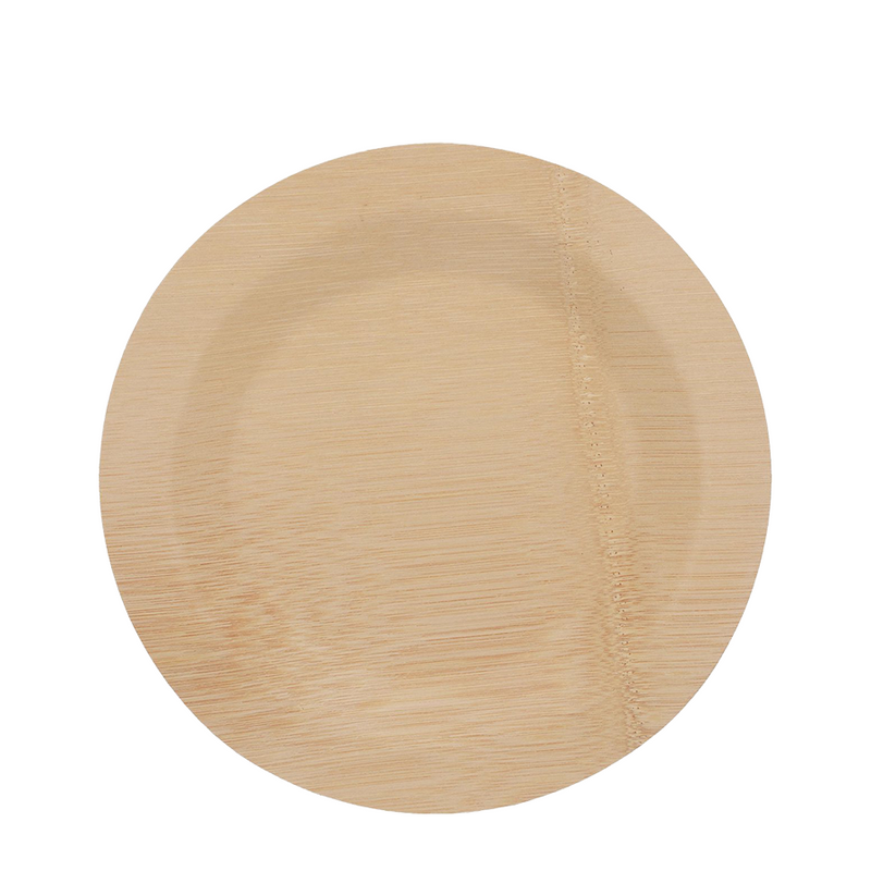 Load image into Gallery viewer, Pic relaxdays wegwerpborden bamboe rond ø23cm 25 stuks
