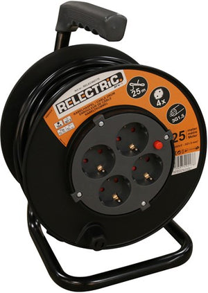 Kabelhaspel relectric relec492176 zwart, oranje