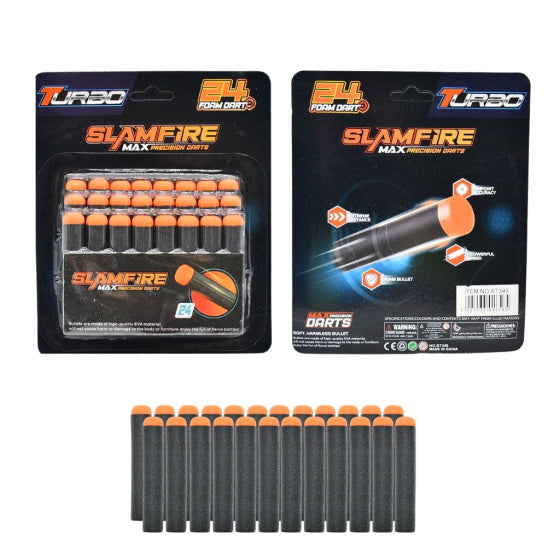 Load image into Gallery viewer, Fast pioneer foam kogels voor speelgoedpistool 24 stuks zwart
