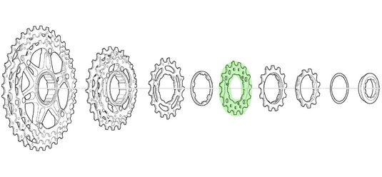 Shimano sprocket 15t for cs-m771-10 bj bk