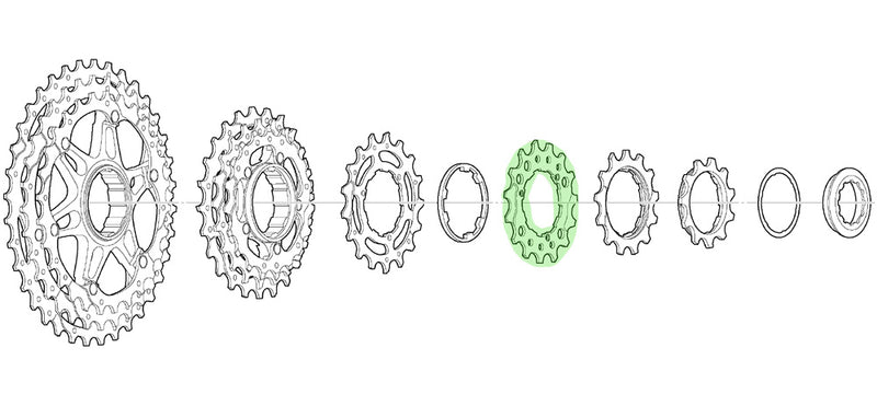 Load image into Gallery viewer, Shimano sprocket 15t for cs-m771-10 bj bk
