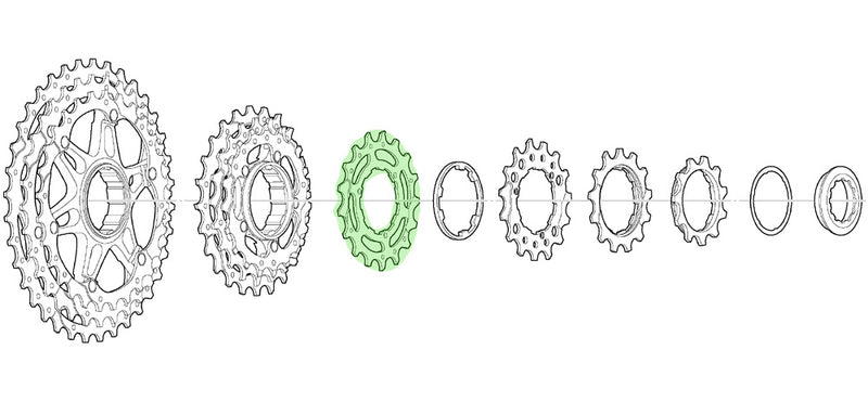 Load image into Gallery viewer, Shimano sprocket 16t for cs-m771-10 bl
